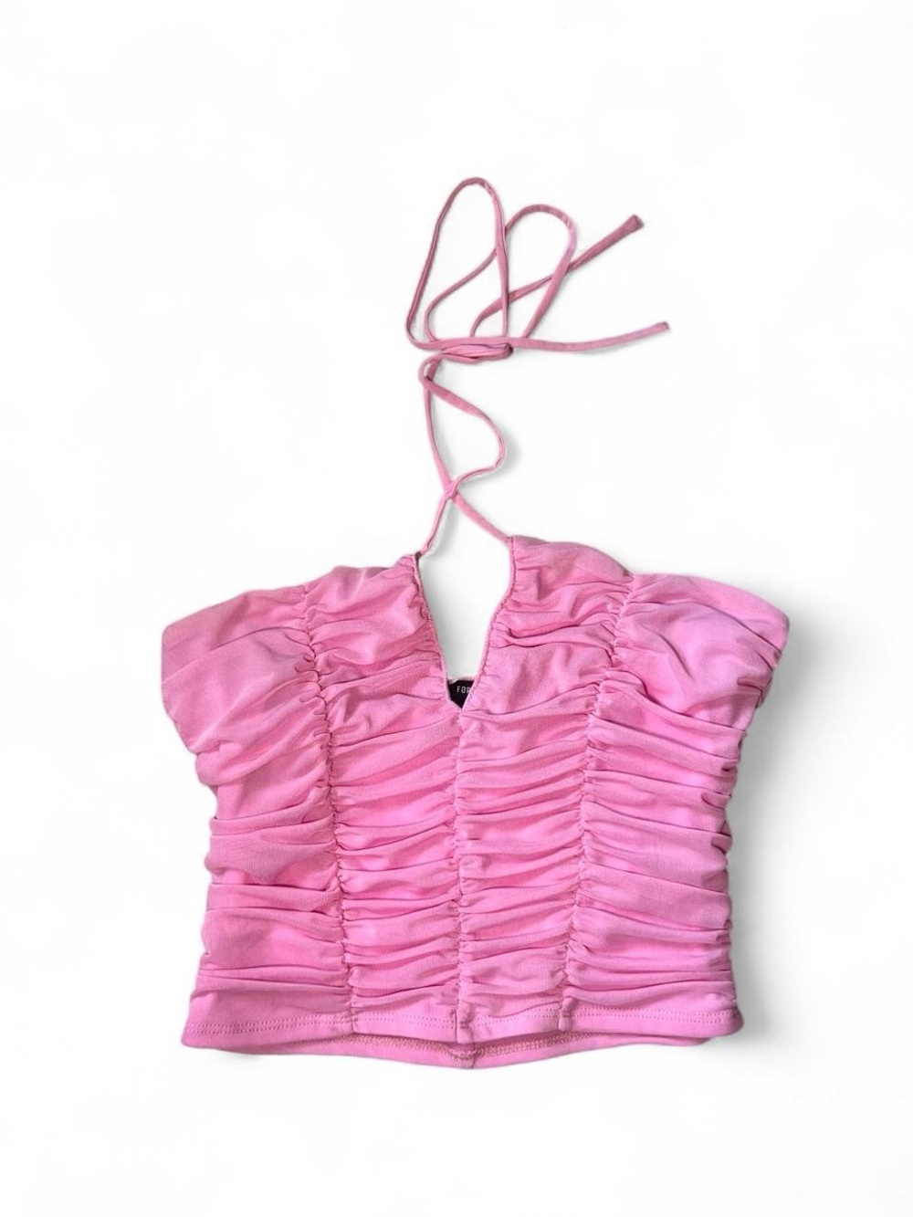 Forever 21 Pink Ruched Halter Camisole